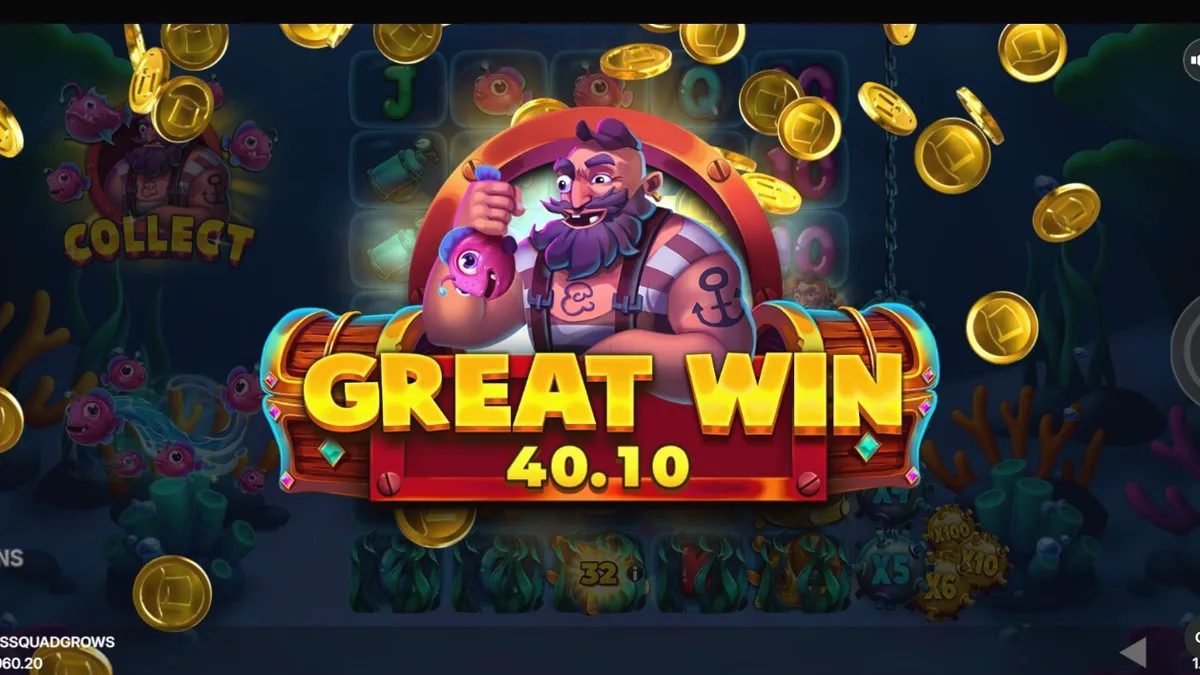 Tampilan visual slot Fishin' Madness QUADGROWS dengan tema perairan yang tenang