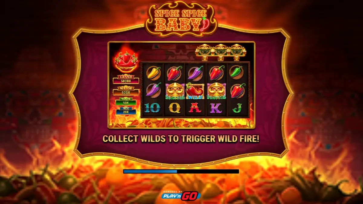 Tampilan visual slot Spice Spice Baby dengan tema cabai Meksiko yang ceria