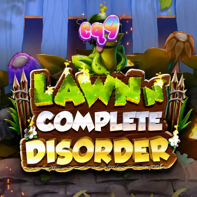 Tampilan visual karakter gnome dan sayuran dalam slot Lawn N’ Complete Disorder